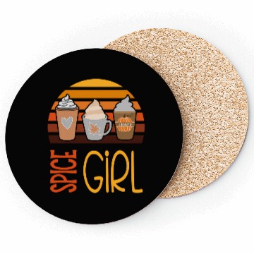 Discover Spice Pumpkin Latte Season Fall Autumn Coasters