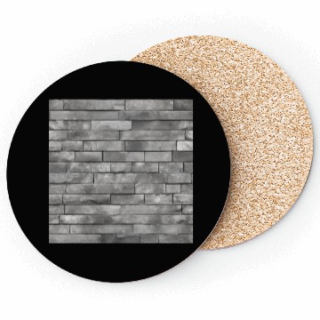 Discover Gray Stone Brick Wall Pattern Coasters