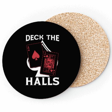 Discover Classic Blackjack Deck The Halls Casino Gambling Coasters