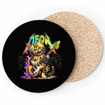 Discover Metal Meow Kitty - Rainbow Coasters