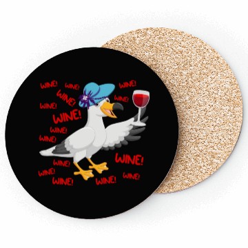 Discover Seagull Coasters Wine Lover North German Seagulls