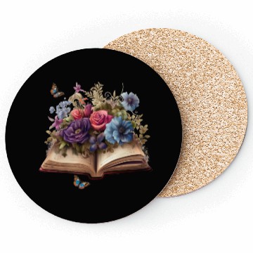 Discover Enchanting Gothic Floral Tome Coasters