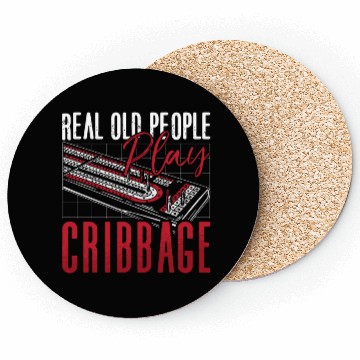 Discover Cribbage Real Old People Play Cribbage Board Game Coasters