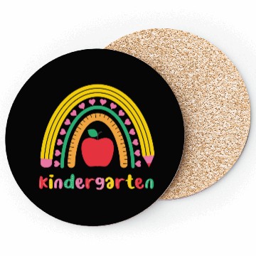 Discover Kindergarten Rainbow Girls Kids Teacher Team Coasters