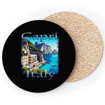 Discover Italy Capri Campania Unique Design Coasters