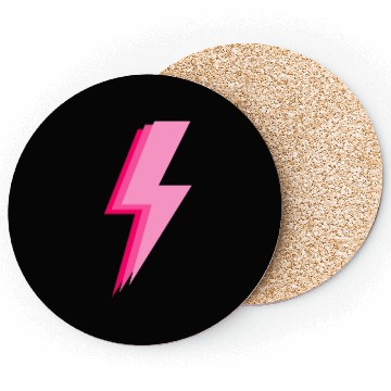 Discover Layered trendy hot pink and light pink lightning Coasters