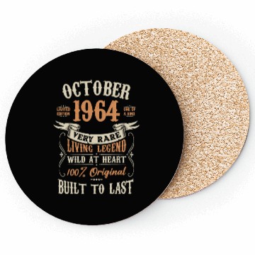 Discover October 1964 Birthday Surprise Coasters