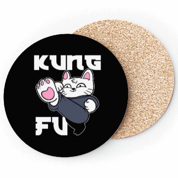 Discover Kung Fu Cat Cat Mom Coasters