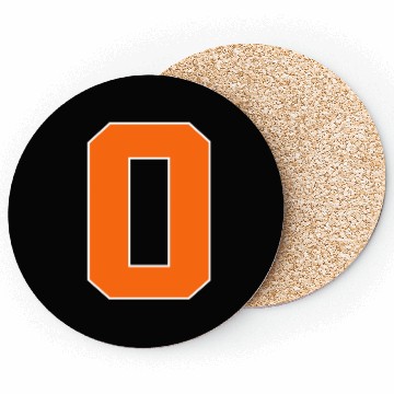 Discover Number 0 Sports Orange Coasters