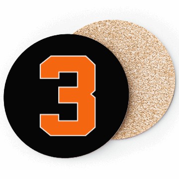 Discover Number 3 Sports Orange Coasters