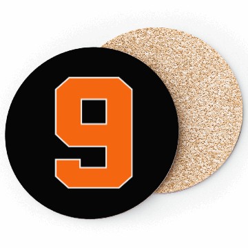 Discover Number 9 Sports Orange Coasters