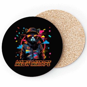 Discover 80s meow mixtape Coasters