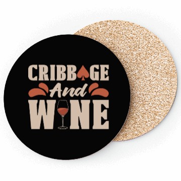 Discover Cribbage And Wine Loves Board Game Card Game Crib Coasters