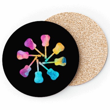 Discover Guitar Circle Coasters