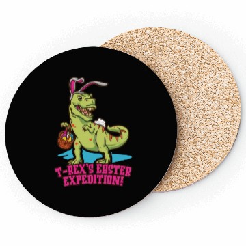 Discover Easter T-rex Dinosaur Easter Funny T-rex Easter Coasters