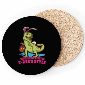 Discover Easter T-rex Dinosaur Easter Funny T-rex Easter Coasters