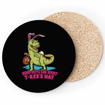 Discover Easter T-rex Dinosaur Easter Funny T-rex Easter Coasters