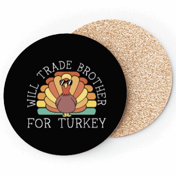 Discover Happy Thanksgiving Holiday Dinner Turkey Blessed Coasters