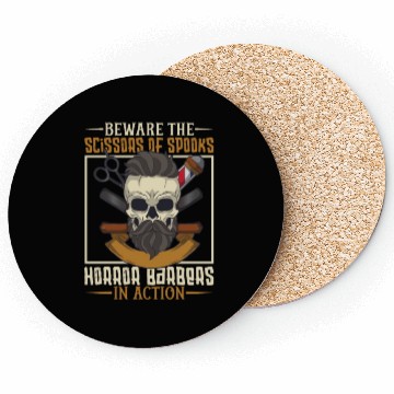 Discover Horror Barber Spooky Hairdresser Hairstylist Hair Coasters