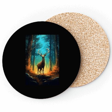 Discover Deer In The Forest Mysterious Coasters