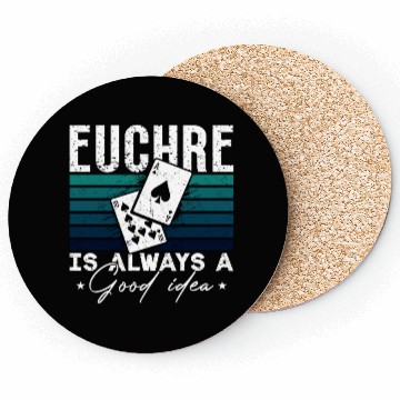 Discover Euchre Is Always A Good Idea Pinochle Playing Card Coasters