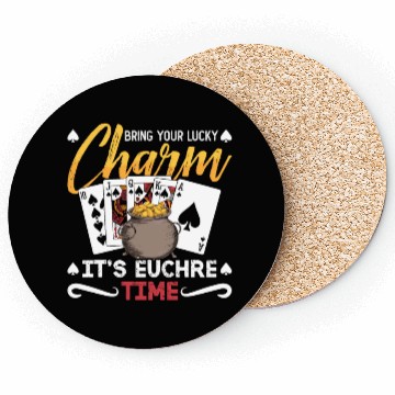 Discover Euchre Bring Your Lucky Charm It's Board Game Coasters