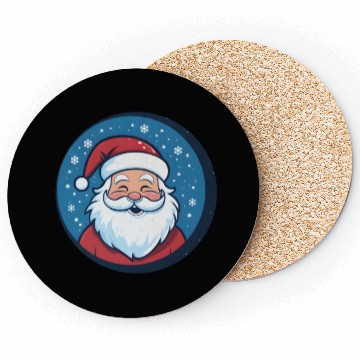 Discover Vintage Santa Smiles Christmas Cheer Coasters