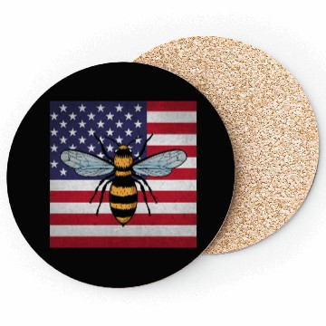 Discover Beekeeper Beekeeping Us Flag Coasters