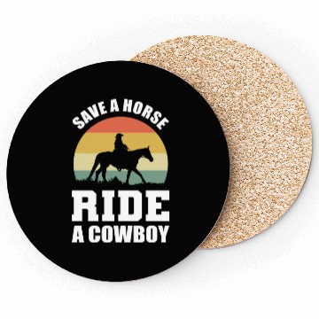 Discover Ride a Cowboy Equestrian Gift Coasters