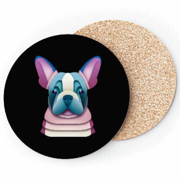 Discover French Bulldog Paper Art Coasters