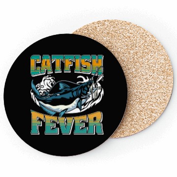 Discover Noodling Flathead Fishing Catfish Angler Coasters