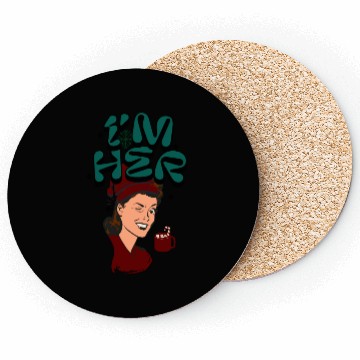 Discover Im Her! Christmas/ Mrs. Claus design Coasters