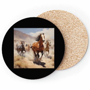 Discover wild horses running in the desert Coasters