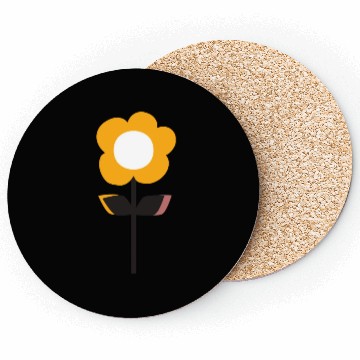 Discover Retro Flower Yellow Coasters