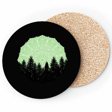Discover Green Forest Mandala Pacific Northwest Coasters