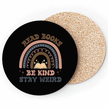 Discover Read Books Be Kind Stay Weird Coasters
