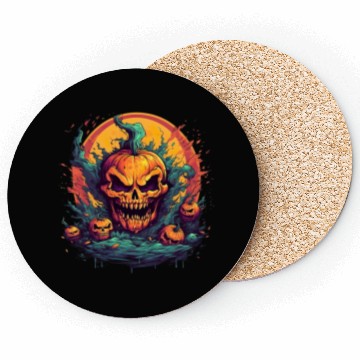 Discover Bad Pumpkin Creppy Halloween Coasters