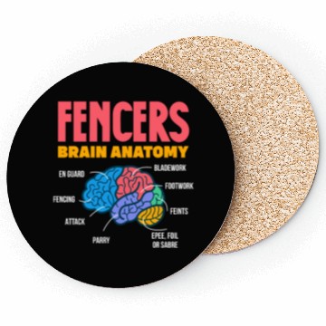 Discover Fencers Brain Anatomy Coasters