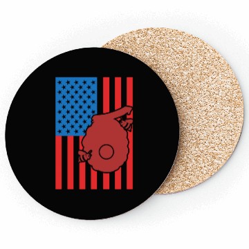 Discover Beekeeping US Flag Coasters