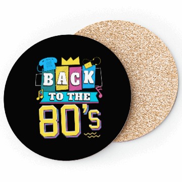 Discover Back to the 80s party theme costume Coasters