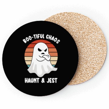 Discover Ghost Hunter Funny Ghost Angry Ghost Halloween Coasters