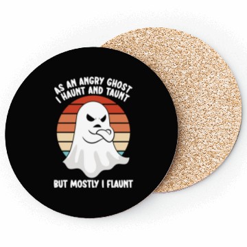 Discover Ghost Hunter Funny Ghost Angry Ghost Halloween Coasters