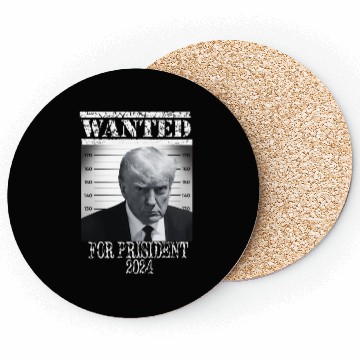 Discover Wear this "President 2024 Trump Mug Shot Coasters