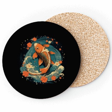 Discover Koi Fish Koi Carp Japanese Koi Garden-Pond Koi Coasters