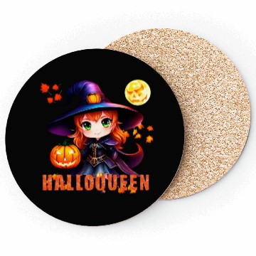 Discover Hallo Queen Witch in a hat Coasters
