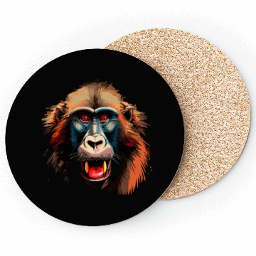 Discover Baboon Monkey Lover Wildlife Animal Zookeeper Coasters
