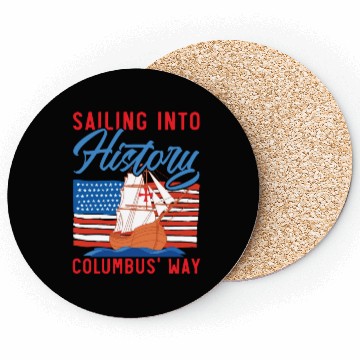 Discover Sailing Into History Columbus' Way Columbus Day Coasters