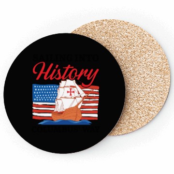 Discover Sailing Into History Columbus' Way Columbus Day Coasters