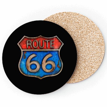 Discover Route 66 vintage sign - Rusty metal Coasters