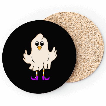 Discover Spooky Chicken Witch Ghost Funny Farmer Halloween Coasters